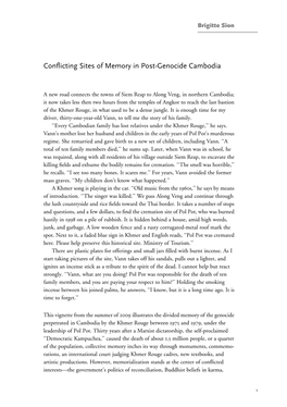 Conflicting Sites of Memory in Post-Genocide Cambodia