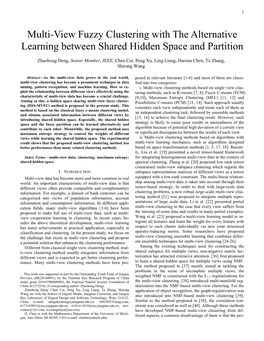 Multi-View Fuzzy Clustering with the Alternative Learning Between Shared Hidden Space and Partition