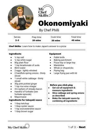 Okonomiyaki by Chef Philli