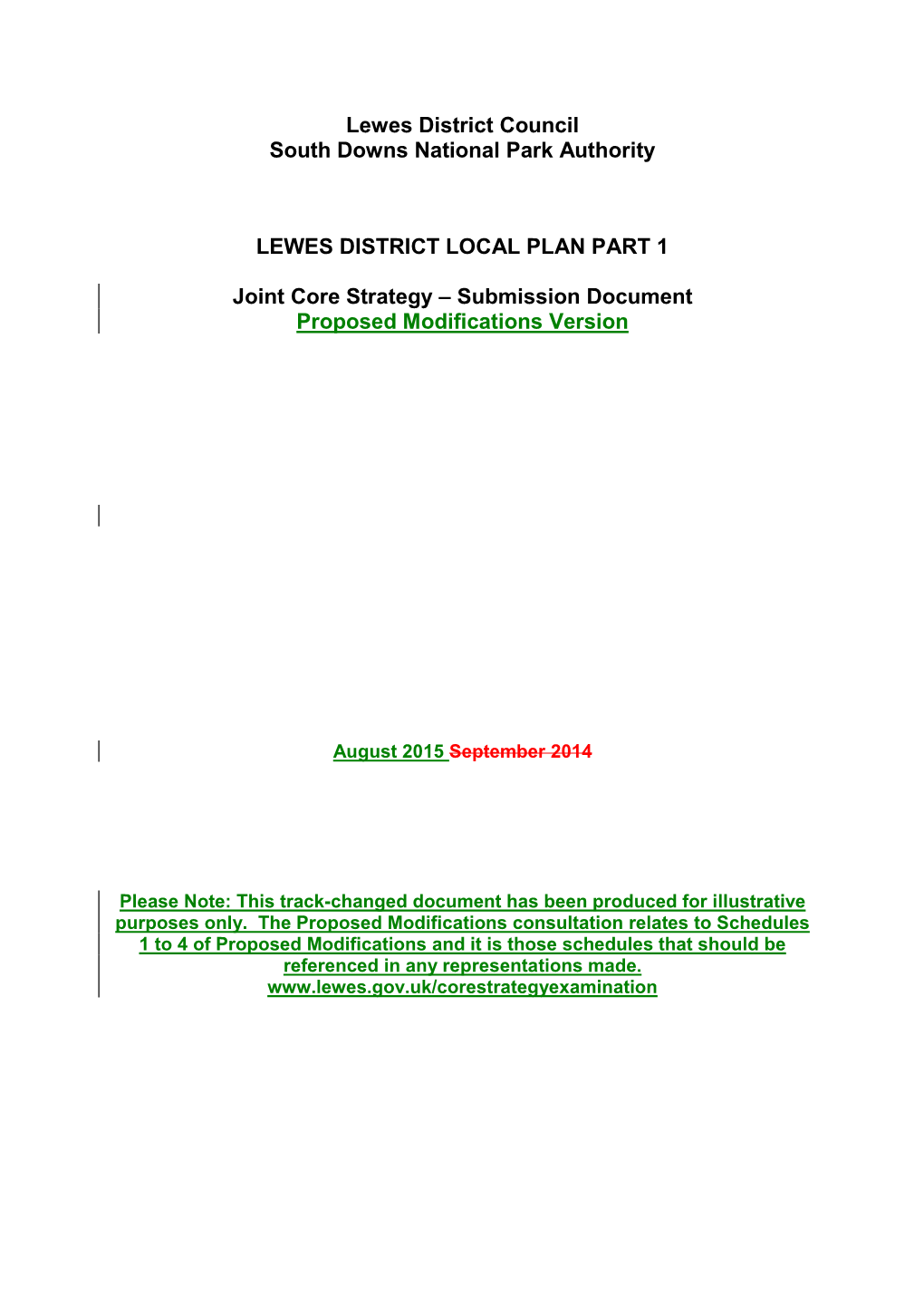 Lewes District Local Plan Part 1