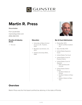 Martin R. Press
