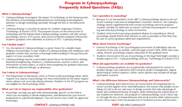 Program in Cyberpsychology Frequently Asked Questions (Faqs)