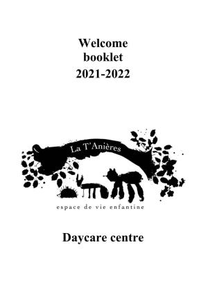 Welcome Booklet 2021-2022 Daycare Centre