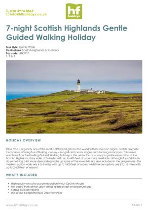 7-Night Scottish Highlands Gentle Guided Walking Holiday