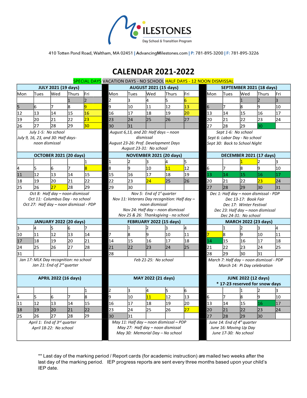 MDS 2021-2022 Calendar Final