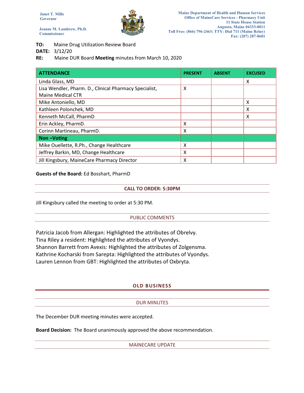 Highlighted the Attributes of Obrelvy. Tina Riley a Resident: Highlighted the Attributes of Vyondys