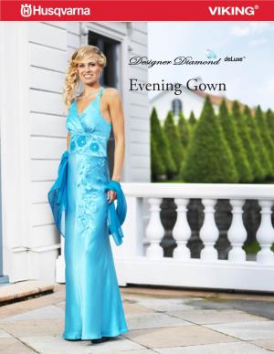 Evening Gown Sewing Supplies Embroidering on Lightweight Silk Satin