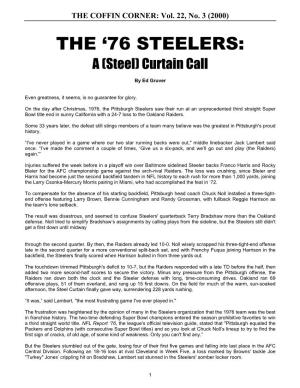 76 STEELERS: a (Steel) Curtain Call