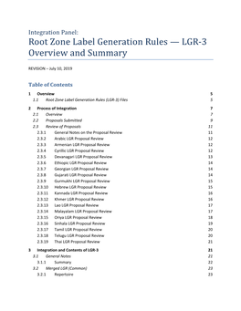 Root Zone Label Generation Rules — LGR-3 Overview and Summary