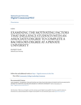 Examining the Motivating Factors That Influence