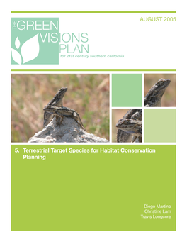 Terrestrial Target Species for Habitat Conservation Planning