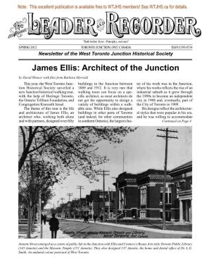James Ellis: Architect of the Junction