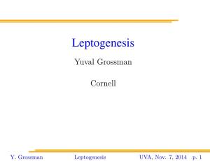 Leptogenesis