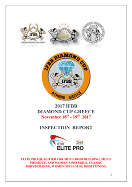 2017 Ifbb Diamond Cup Greece Inspection Report
