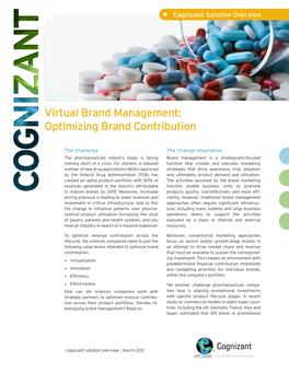 Virtual Brand Management: Optimizing Brand Contribution