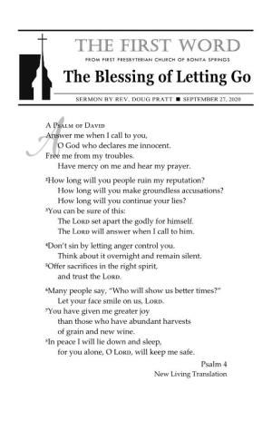 The Blessing of Letting Go