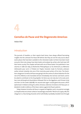 Cornelius De Pauw and the Degenerate Americas