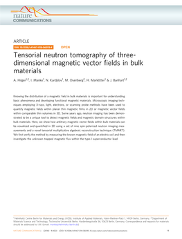 Tensorial Neutron Tomography of Three-Dimensional Magnetic Vector Fields
