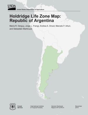 Holdridge Life Zone Map: Republic of Argentina María R