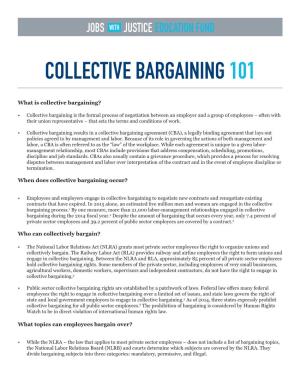 Collective Bargaining 101