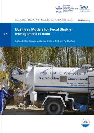 Business Models for Fecal Sludge Management in India