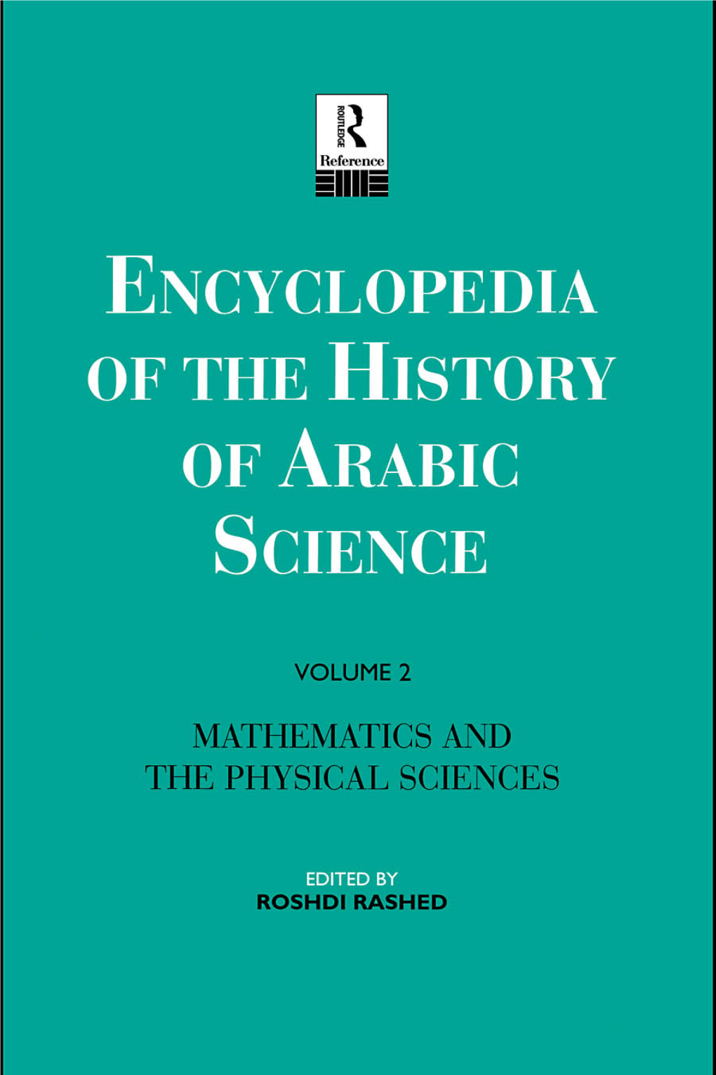 Encyclopedia of the History of Arabic Science. Volume 2, Mathematics