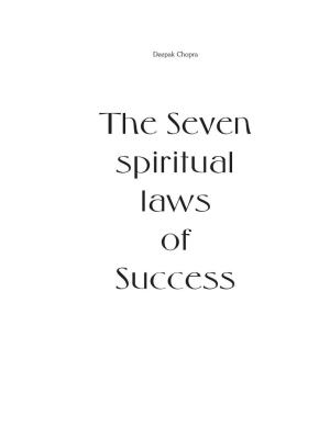 Seven Spiritual Laws of Success Contents