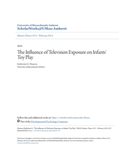 The Influence of Television Exposure on Infants' Toy Play