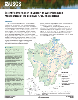 Scientific Information in Support of Water Resource Management of the Big River Area, Rhode Island