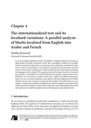 Chapter 4 the Internationalized Text and Its Localized Variations