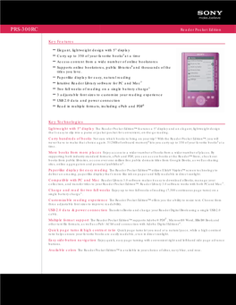 PRS-300RC Reader Pocket Edition