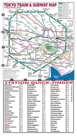 TOKYO TRAIN & SUBWAY MAP JR Yamanote
