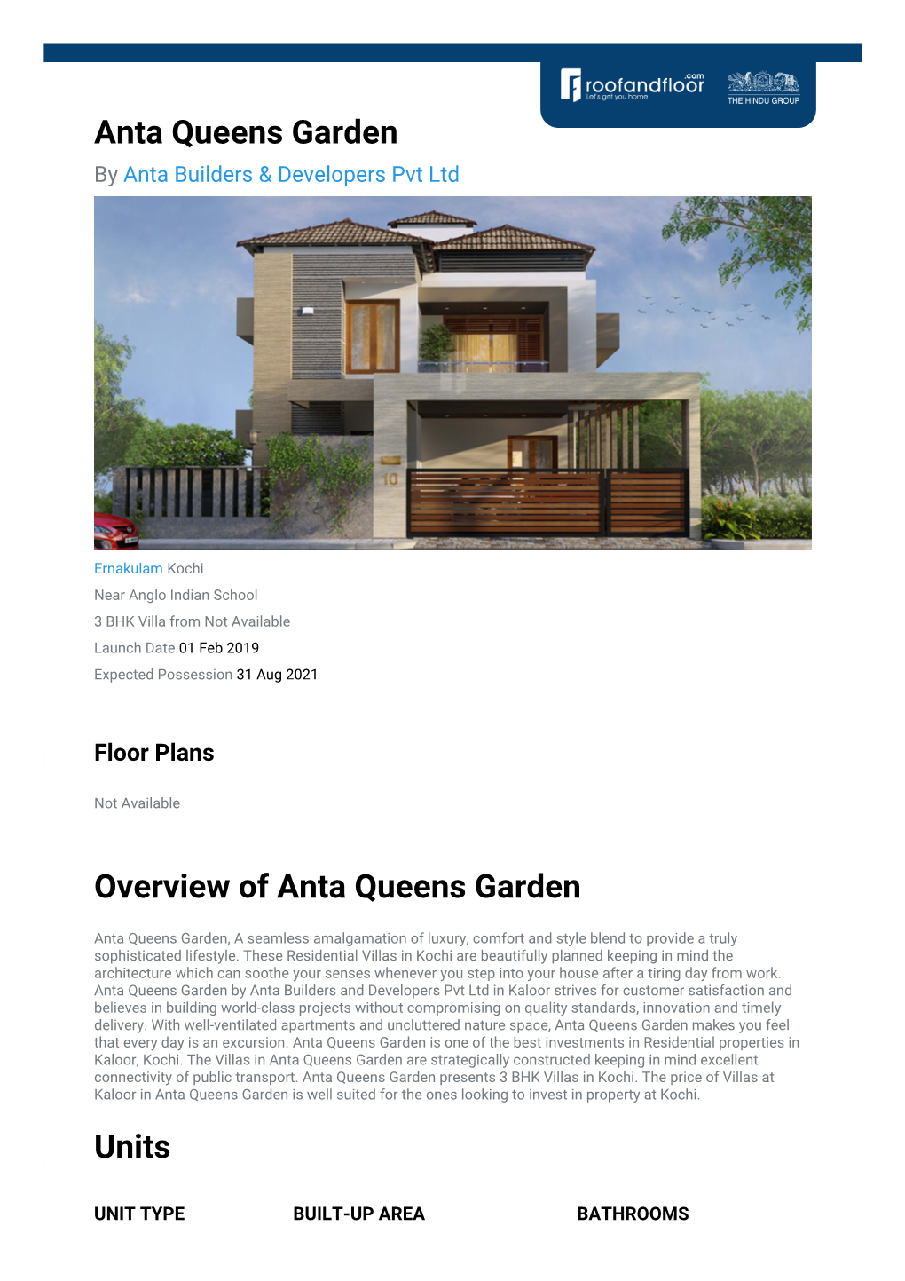 Anta Queens Garden by Anta Builders & Developers Pvt Ltd