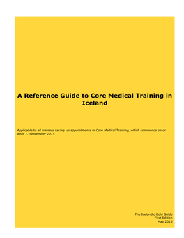 A Reference Guide to Core Medical Training in Iceland