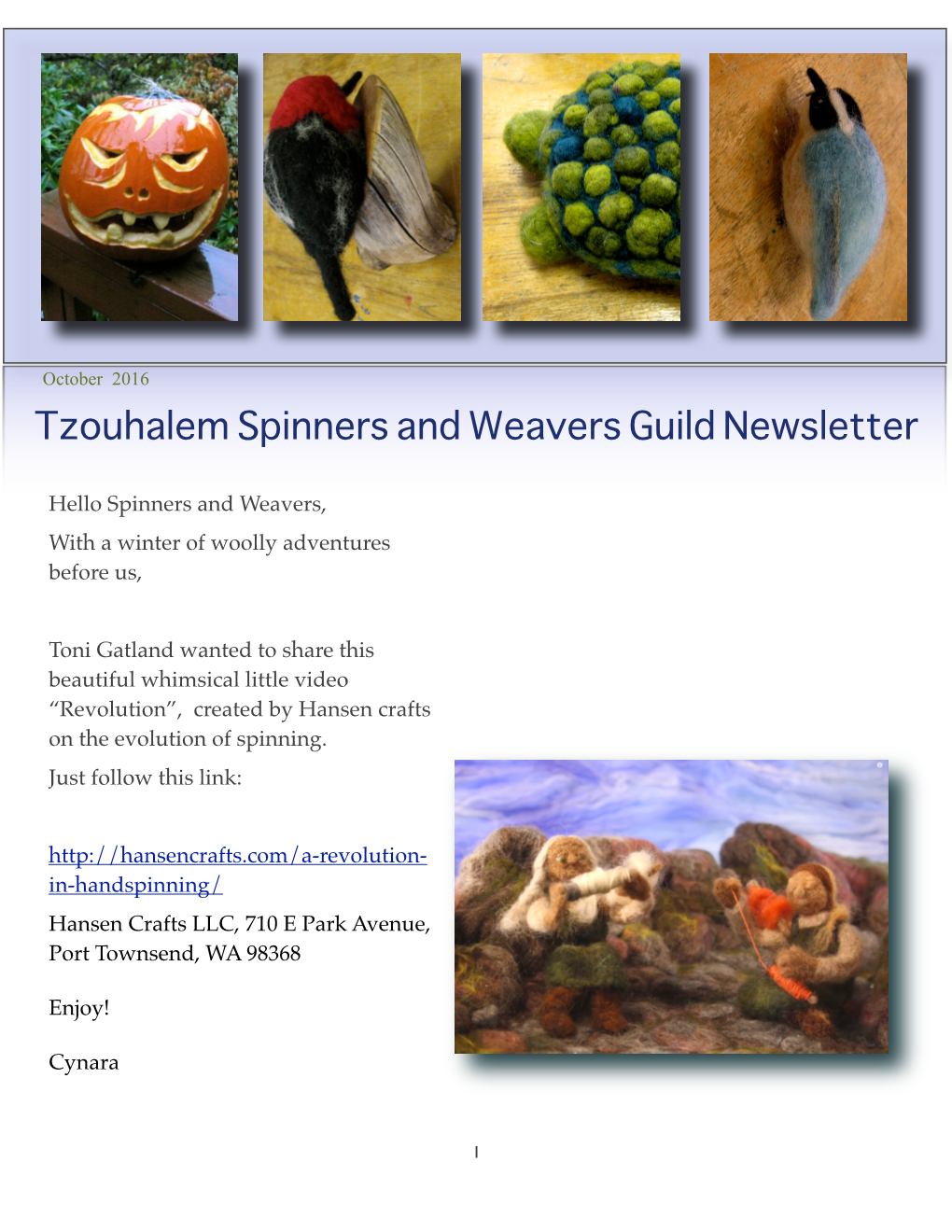 TSWG Newsletter Sept 2016