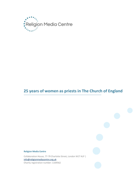 25 Years of Women As Priests in the Church of England