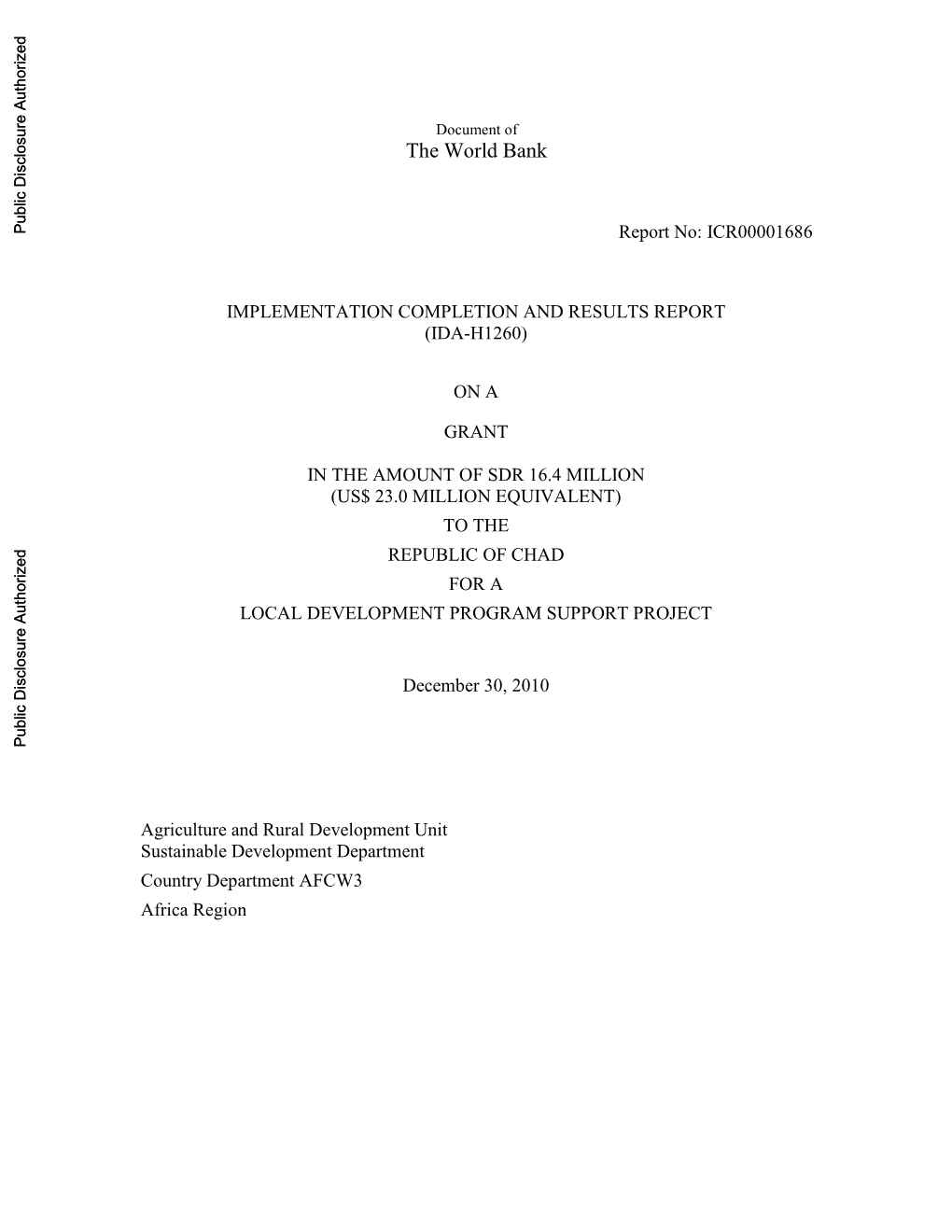 World Bank Document