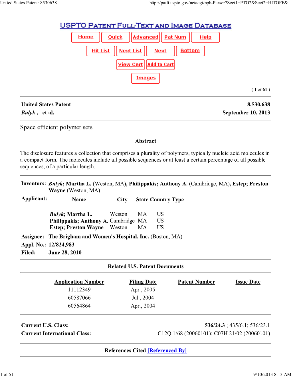 United States Patent: 8530638