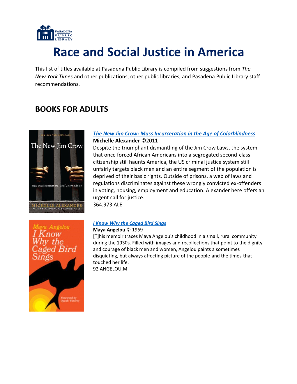 Race and Social Justice in America