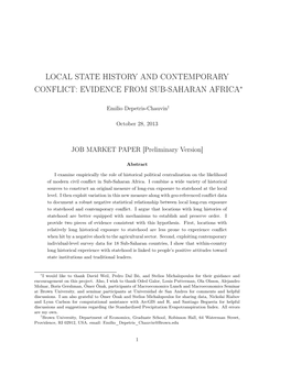 Evidence from Sub-Saharan Africa⇤