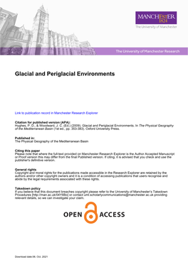 Glacial and Periglacial Environments