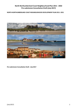 North Northumberland Coast Neighbourhood Plan 2011 - 2032 Pre-Submission Consultation Draft (July 2017)