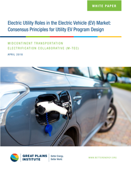 Market: Consensus Principles for Utility EV Program Design