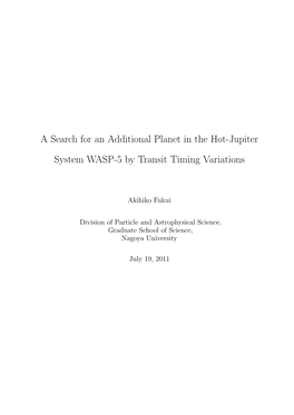 A Search for an Additional Planet in the Hot-Jupiter System WASP-5 by Transit Timing Variations