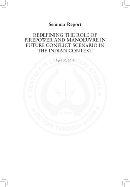 Seminar Report REDEFINING the ROLE of FIREPOWER AND