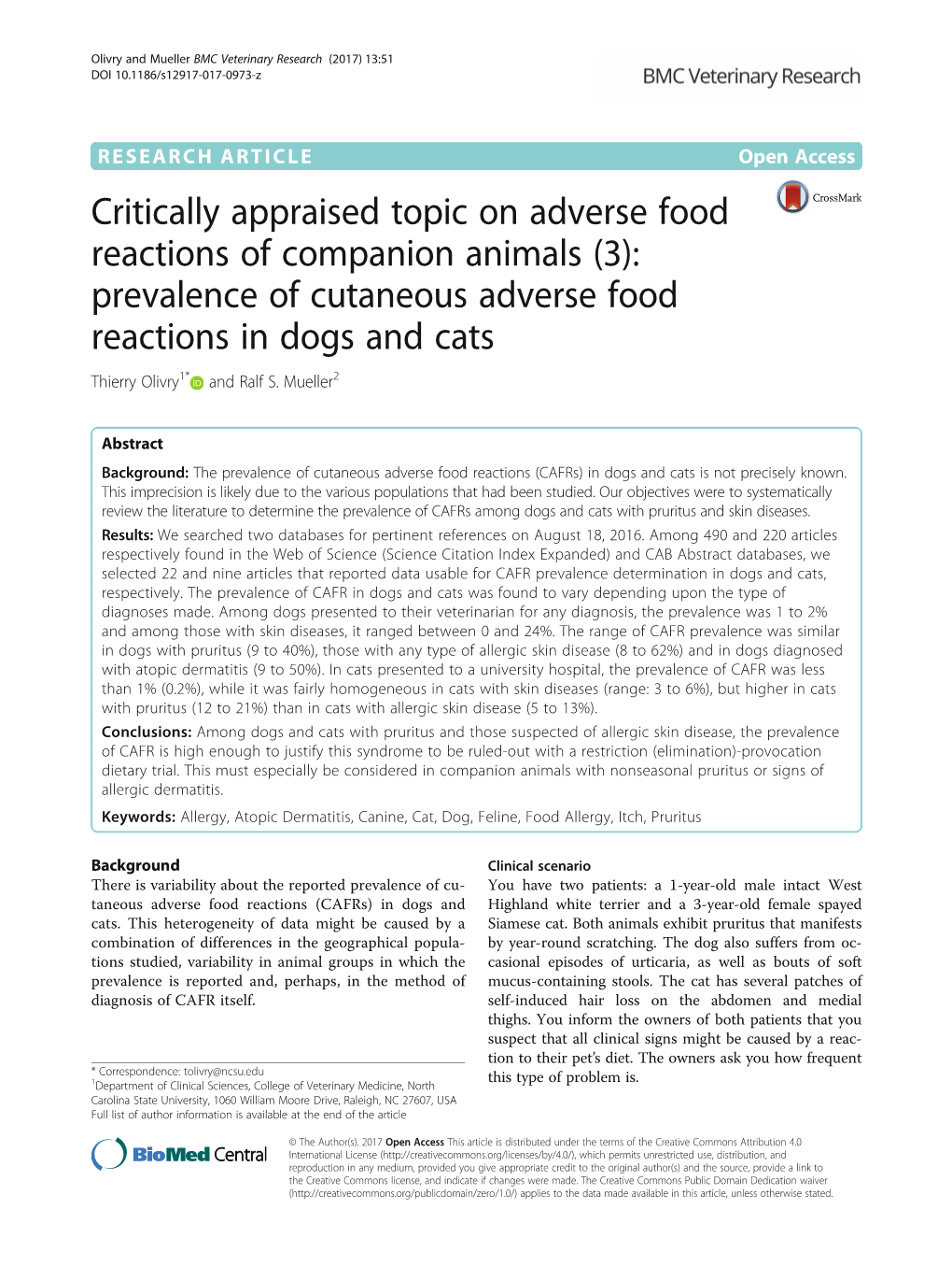 Critically Appraised Topic on Adverse Food