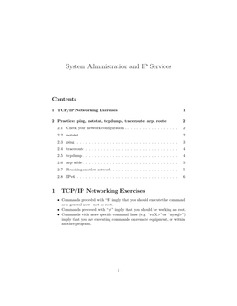 System Administration and IP Services