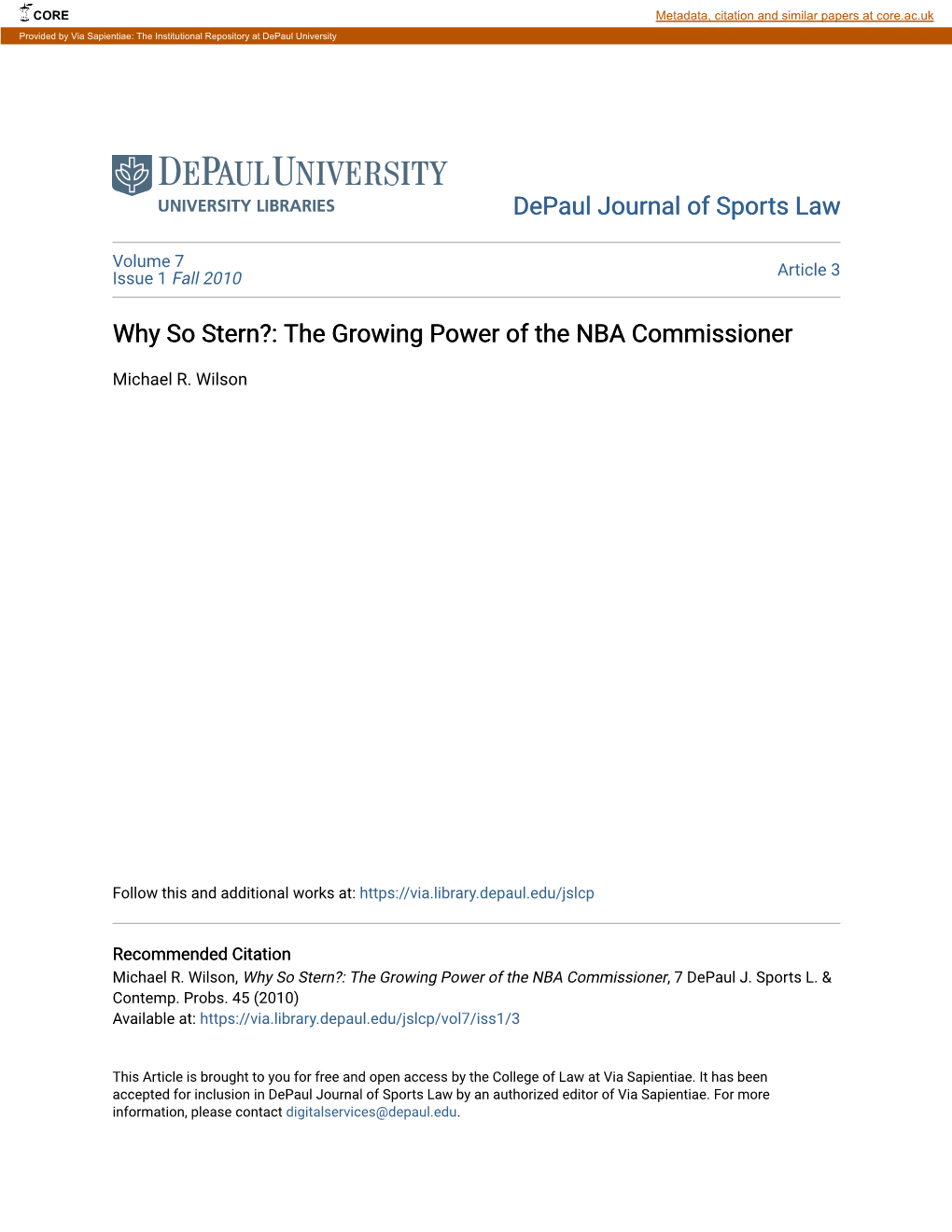 The Growing Power of the NBA Commissioner