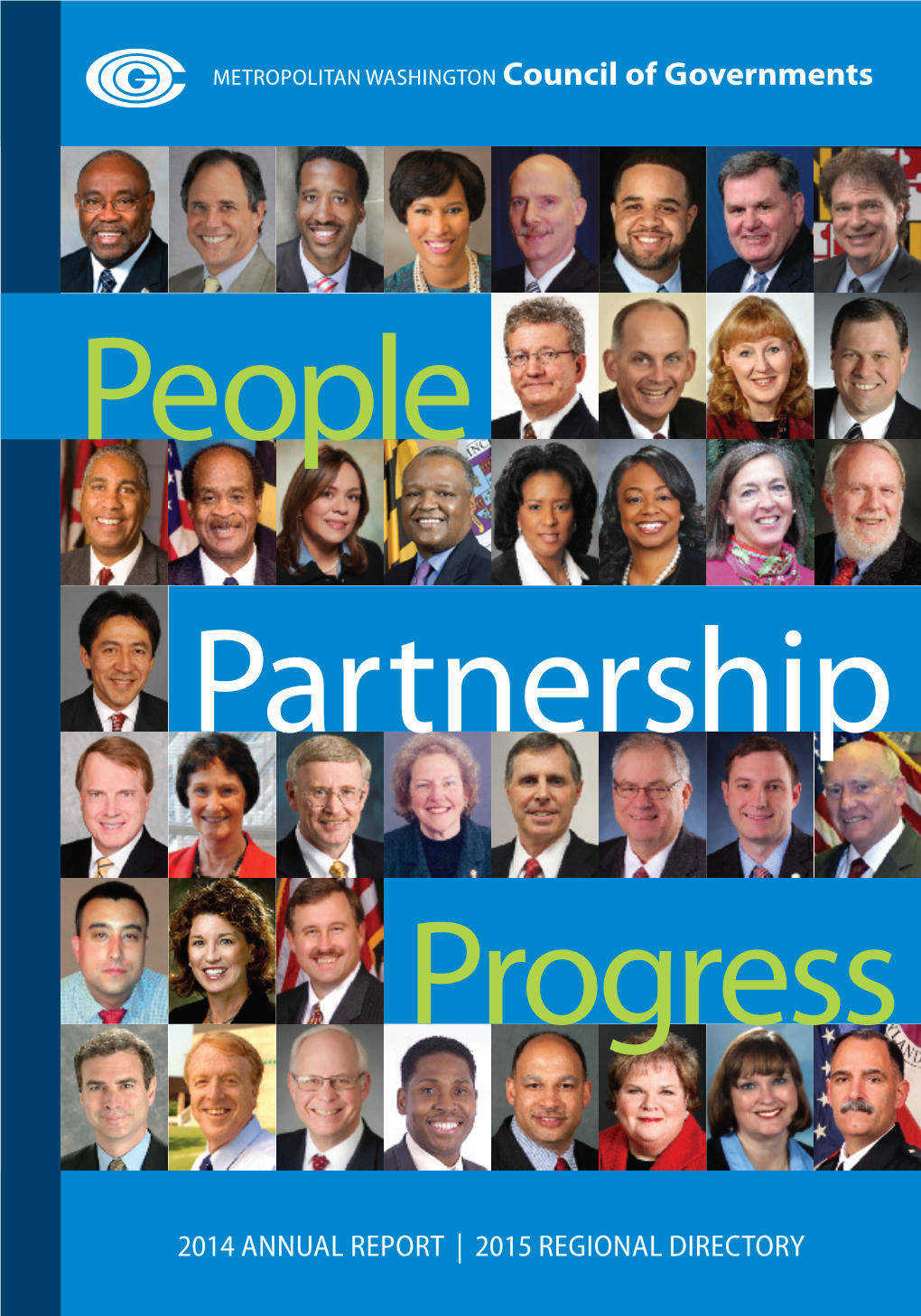 2015 Regional Directory Cover (COG Board, Committee Leadership, Award Winners) Row 1 William D