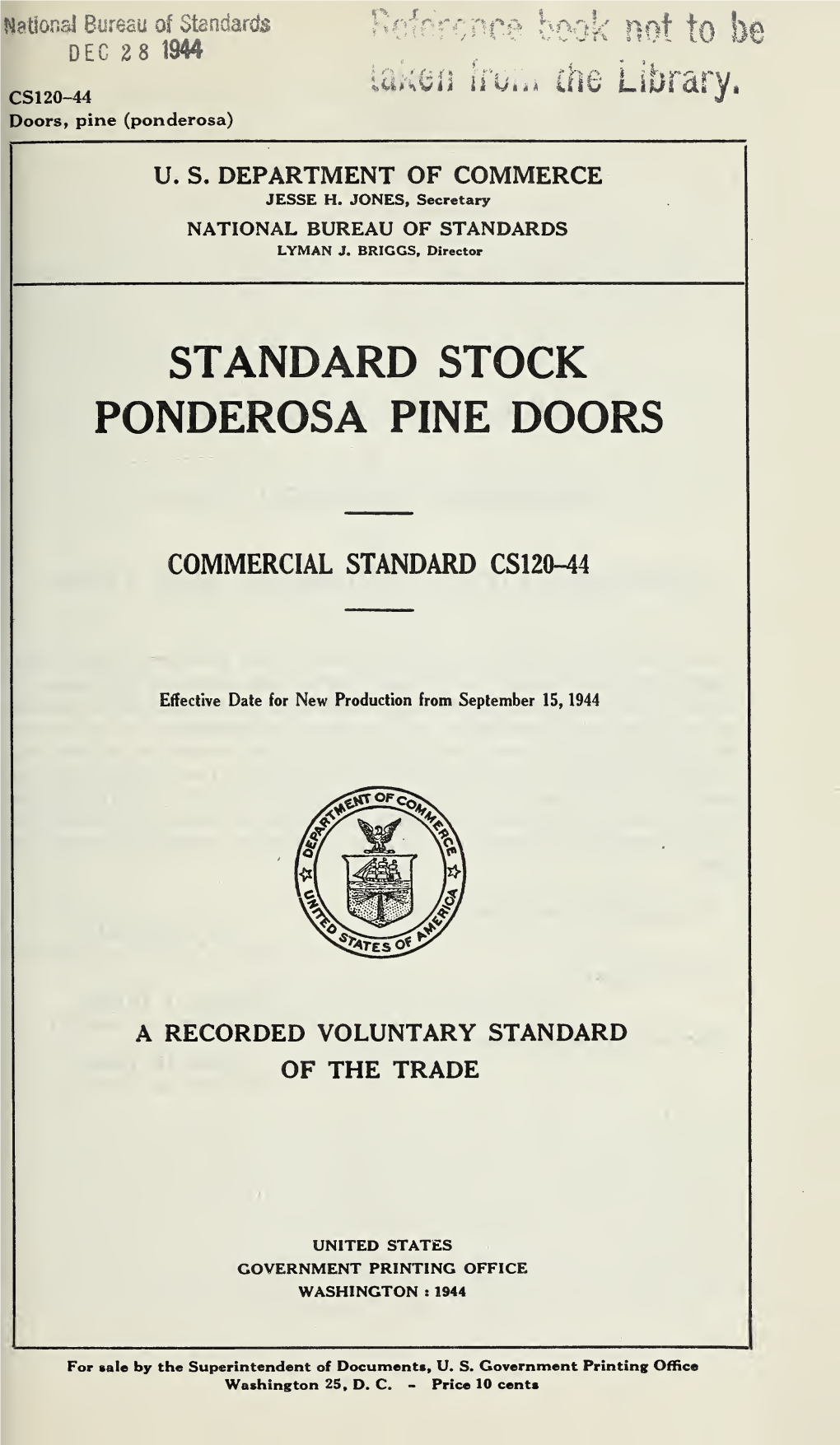 Standard Stock Ponderosa Pine Doors